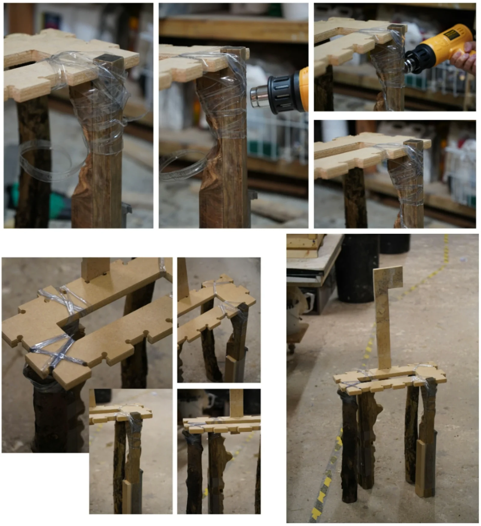Figure 11 &mdash; Plastic heat-moldable joinery process